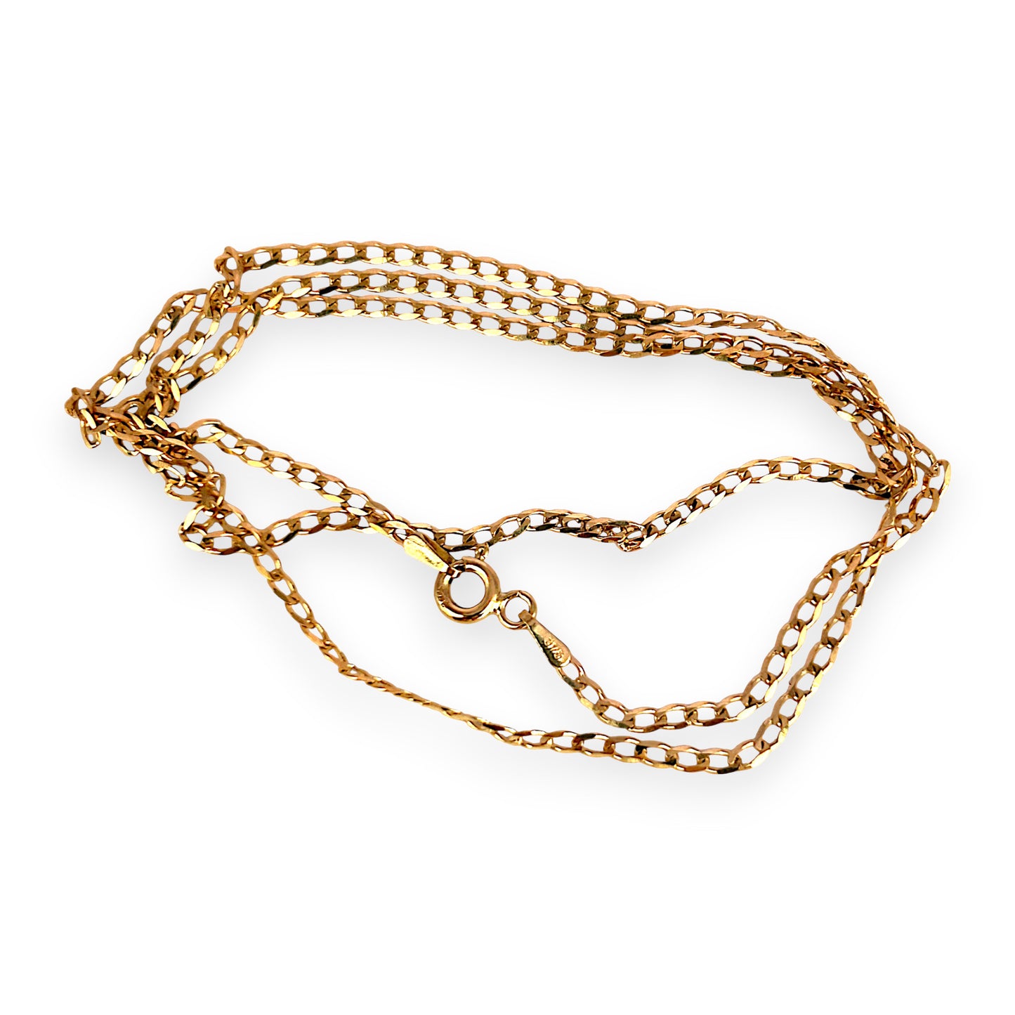 GOLD DEAL | 9ct (9K) Gold Refined Edge - Flat Curb Chain Refurbished 50cm x 2.0mm