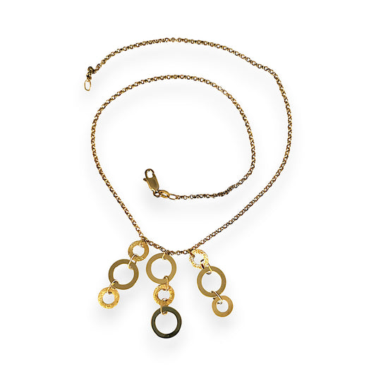 GOLD DEAL | 9ct Gold Eternity Circle Bib Necklace