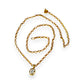 GOLD DEAL | 9ct (9K) Gold Necklace with CZ Oval Pendant