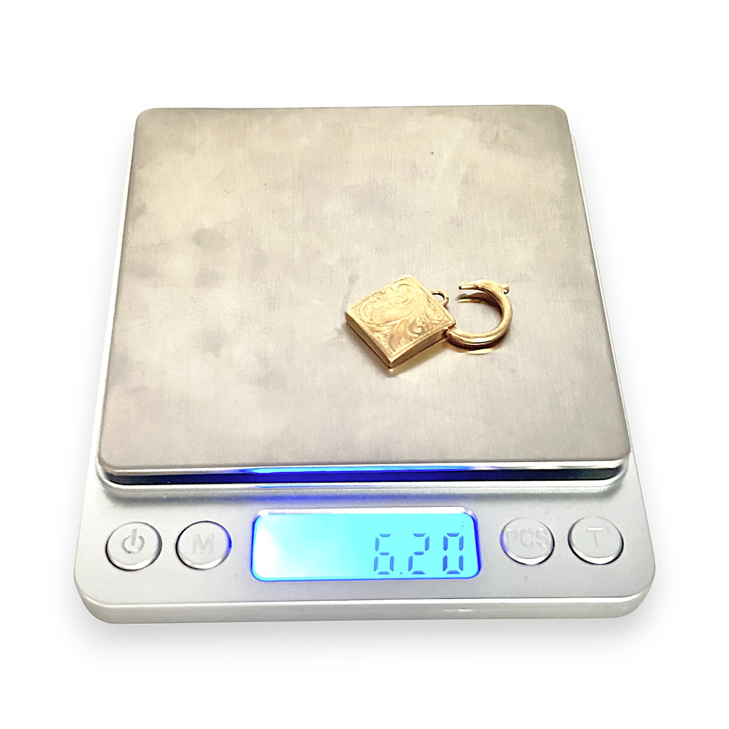 GOLD DEAL | 9K Gold Square Chunky Padlock