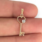 GOLD DEAL | 9K Gold 21st Heart Key Pendant