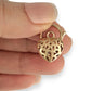 GOLD DEAL | 9ct (9K) Gold Lockheart Lace Filigree Heart Padlock
