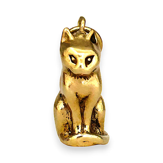 GOLD DEAL | FLASH SALE 9ct (9K) Gold Solid Built Cat Charm