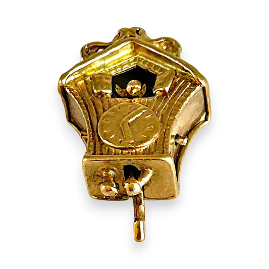 GOLD DEAL | 9ct Gold Bird Cuckoo Clock Charm / Pendant