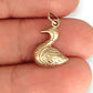 GOLD DEAL | 9K Gold Vintage Swan Charm / Pendant