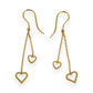 GOLD DEAL | 9ct Gold Hearts Drop Earrings