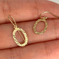GOLD DEAL | 9K (9ct) Gold Oval Drop Earrings -  Lightweight