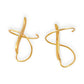 9ct Gold Tornado Drop Earrings. R # 1088