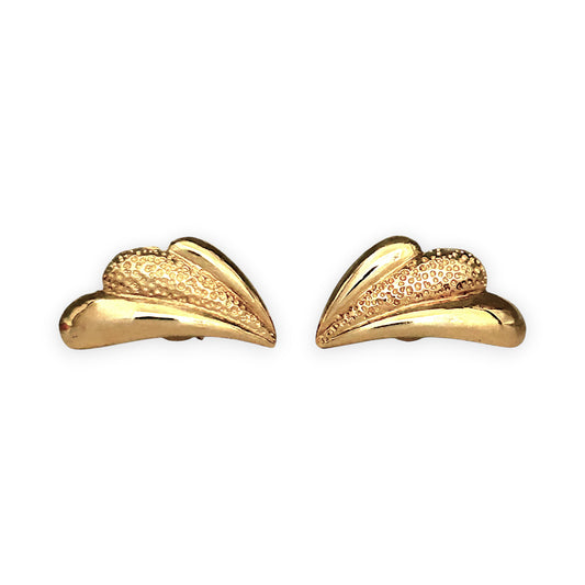 GOLD DEAL | 14ct (14K) Gold Refurbished Angel Wing Stud Earrings
