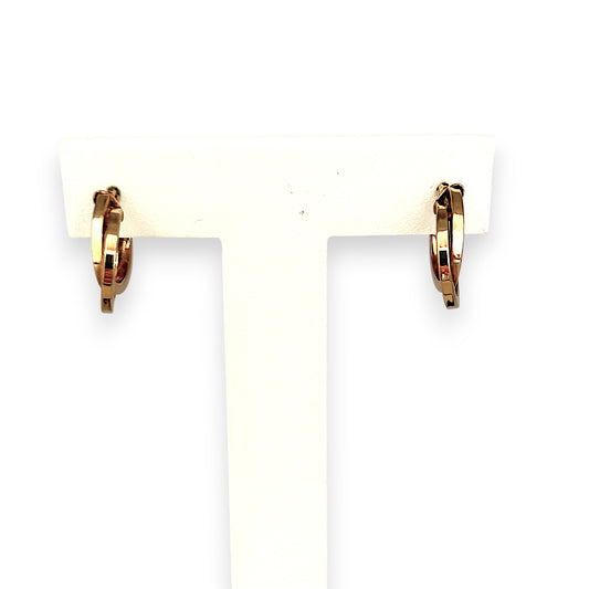 GOLD DEAL | FLASH SALE 9ct (9K) Gold Modern Orbit - Double Hoop Earrings 15.0mm