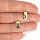 GOLD DEAL | 9ct (9K) Gold Elegant Edge Stud Earrings with Diamond Accent