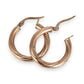 GOLD DEAL | 9ct (9K) Rose Gold Twist Radiance - Hoop Earrings Refurbished 21.4mm
