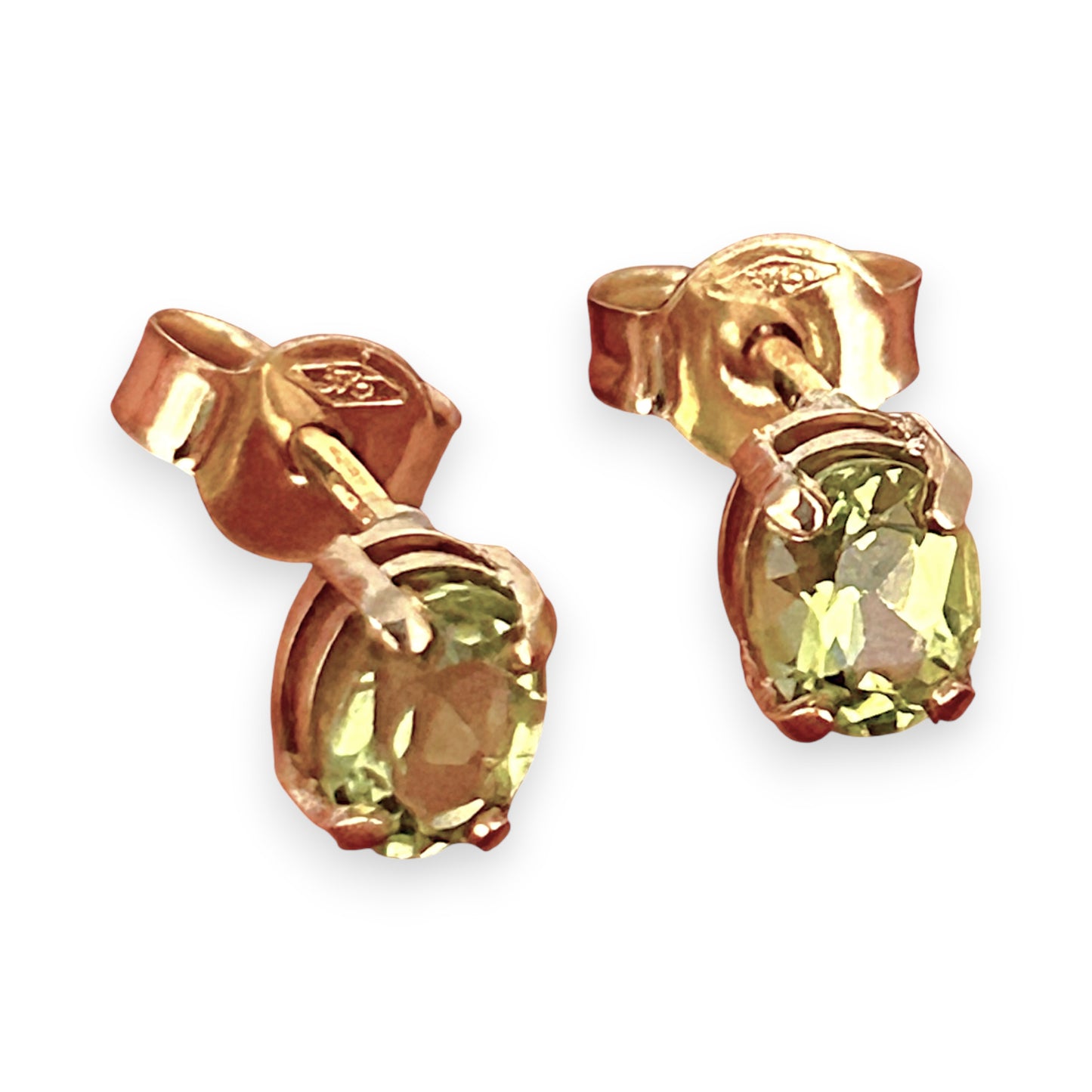 GOLD DEAL | 9ct (9K) Gold Verde Meadowlight Stud Earrings - Refurbished