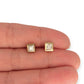 GOLD DEAL | 9ct (9K) Gold Golden Frame – Diamond Stud Earrings