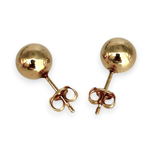 GOLD DEAL | 9ct (9K) Gold Minimalist Round Ball Earrings