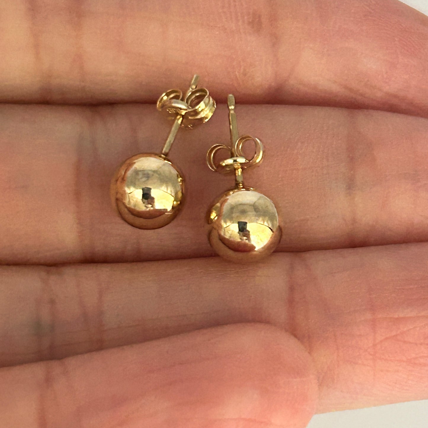 GOLD DEAL | 9ct (9K) Gold Minimalist Round Ball Earrings