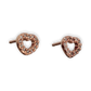 GOLD DEAL | 14ct (14K) Rose Gold Plated Silver Pandora Open Heart Stud Earrings