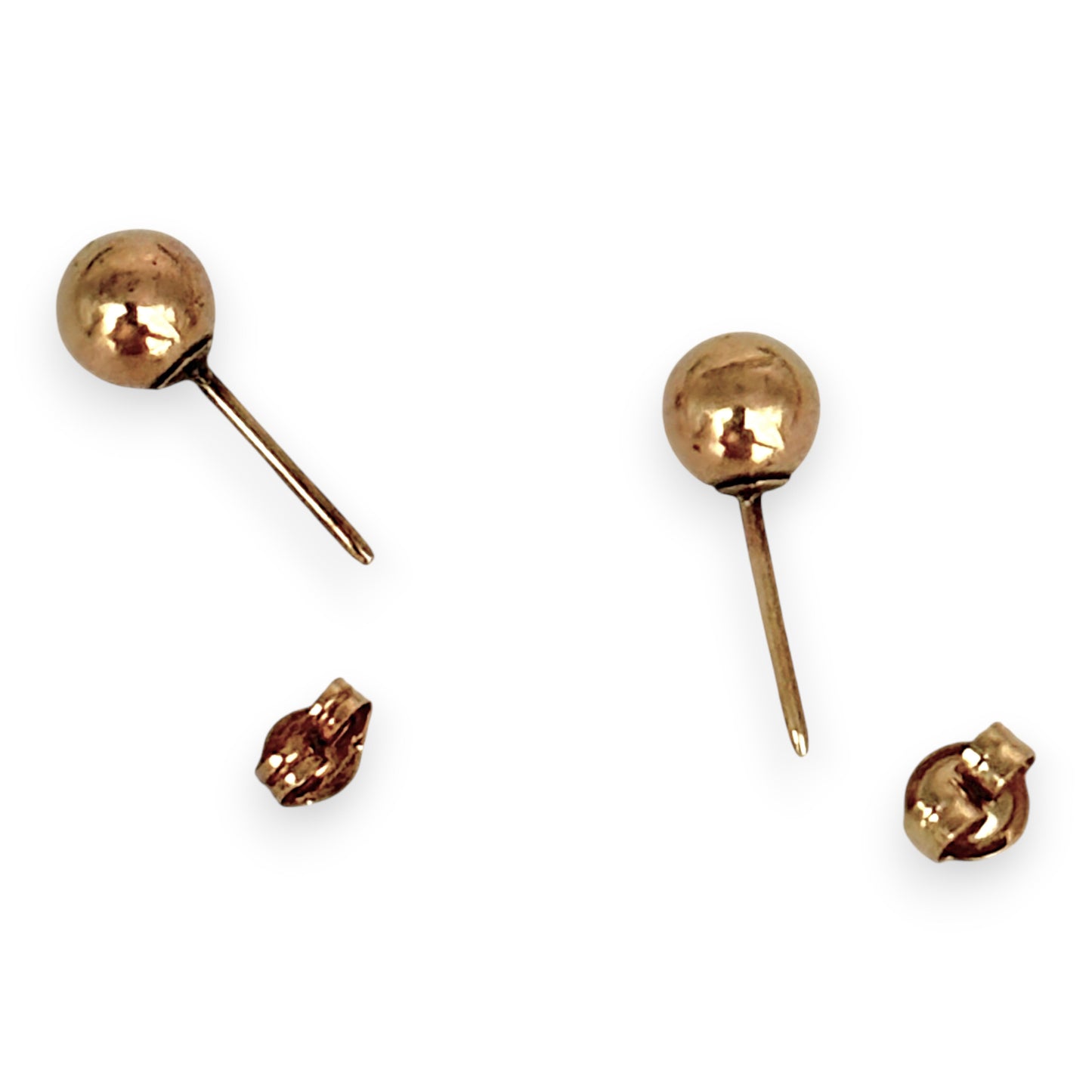 GOLD DEAL | 9ct (9K) Gold Minimalist Round Ball Stud Earrings 5.8mm