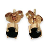 GOLD DEAL | 9ct (9K) Gold Refurbished Solitaire Sapphire Stud Earrings