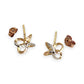 GOLD DEAL | 10K (10ct) Y/W/R Gold MICHAEL HILL Tri Tone Stud Earrings