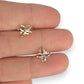 GOLD DEAL | 10K (10ct) Y/W/R Gold MICHAEL HILL Tri Tone Stud Earrings