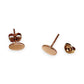 GOLD DEAL | 9ct (9K) Rose Gold Oval Stud Earrings