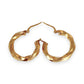 GOLD DEAL | 9ct (9K) Gold Twisted Gleam Hoop Earrings 24.4mm