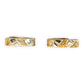 9ct Yellow & White Gold V Shaped Huggie Earrings. R # 1121