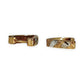 9ct Yellow & White Gold V Shaped Huggie Earrings. R # 1121