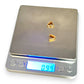 9ct Yellow & White Gold V Shaped Huggie Earrings. R # 1121