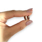 9ct Yellow & White Gold V Shaped Huggie Earrings. R # 1121
