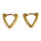 9ct Yellow & White Gold V Shaped Huggie Earrings. R # 1121