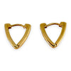 9ct Yellow & White Gold V Shaped Huggie Earrings. R # 1121