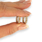 GOLD DEAL | 9ct (9K) Gold Refurbished Textured Huggie Earrings 12.5mm x 3.0mm
