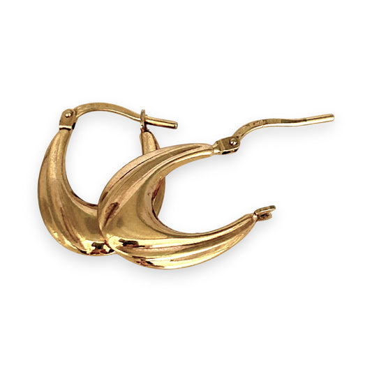 GOLD DEAL | 9ct (9K) Gold Luxe Ripple Hoop Earrings