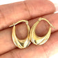 GOLD DEAL | 9ct (9K) Gold Luxe Ripple Hoop Earrings