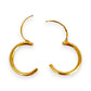 GOLD DEAL | 9ct (9K) Gold Minimalist Everyday Sleeper Earrings 13.0mm