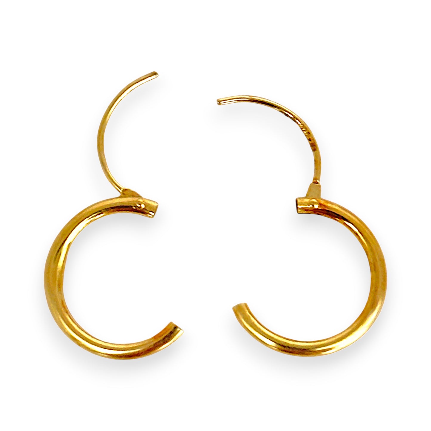GOLD DEAL | 9ct (9K) Gold Minimalist Everyday Sleeper Earrings 13.0mm