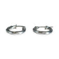 9ct White Gold Twist Round Hoop Earrings. R # 1135