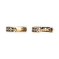 GOLD DEAL | 9K (9ct) Gold Reversible Huggie Hoop Earrings with Diamonds