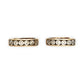 GOLD DEAL | 9K (9ct) Gold Reversible Huggie Hoop Earrings with Diamonds