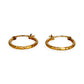GOLD DEAL | 9ct (9K) Gold Everyday Textured Hoop Earrings 15.4mm