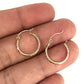 GOLD DEAL | 9ct (9K) Gold Everyday Textured Hoop Earrings 15.4mm