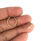 GOLD DEAL | 9ct (9K) Gold Everyday Textured Hoop Earrings 15.4mm