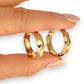 GOLD DEAL | 9ct (9K) Gold Sculpted Shine Hoop Earrings 23.7mm x 5.8mm
