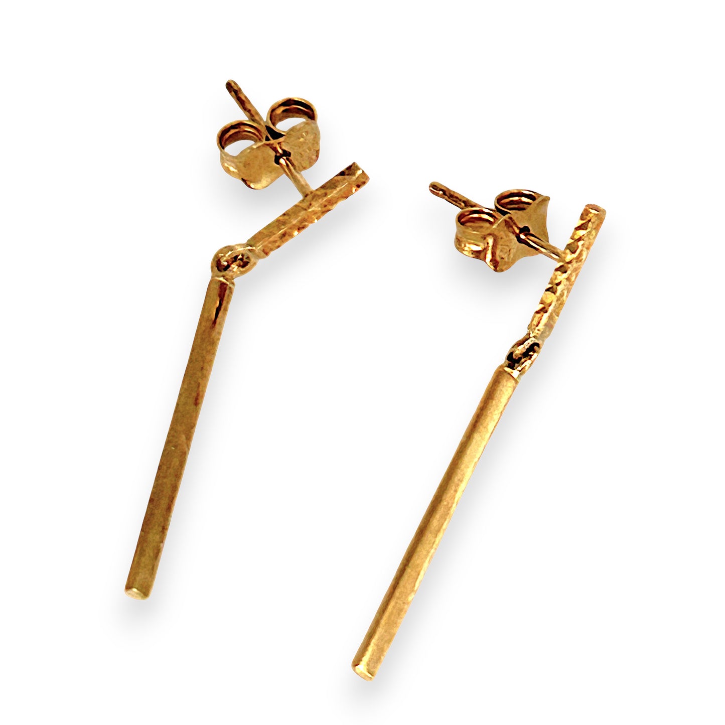 GOLD DEAL | 9ct (9K) Gold Refurbished Gleaming Elegance Drop Earrings 3.2cm