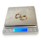 9ct Gold Twin Oval Plain Hoop Earrings. R # 1143