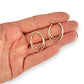 9ct Gold Twin Oval Plain Hoop Earrings. R # 1143