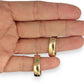 GOLD DEAL | 9ct (9K) Gold  Rounded Edge Classic Oval Hoop Earrings