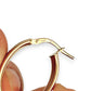 GOLD DEAL | 9ct (9K) Gold  Rounded Edge Classic Oval Hoop Earrings